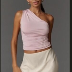 NWT Anthropologie One Shoulder Fitted Top Sz XL